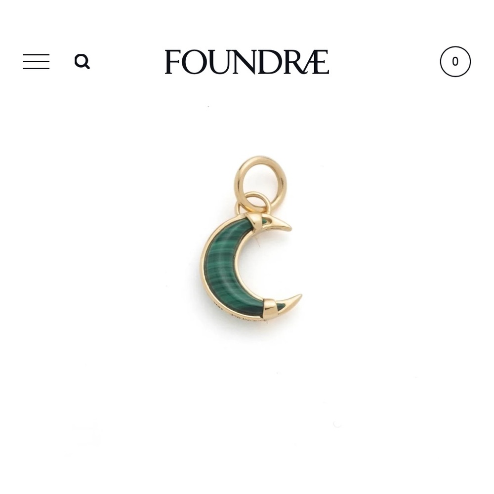 Foundrae Malachite charm- beautiful pendant excellent condition.